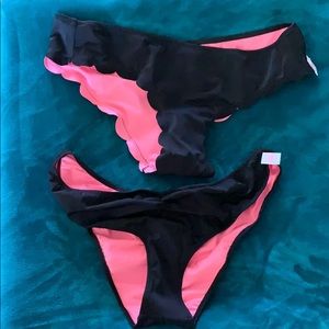 Pink bikini bottom set
